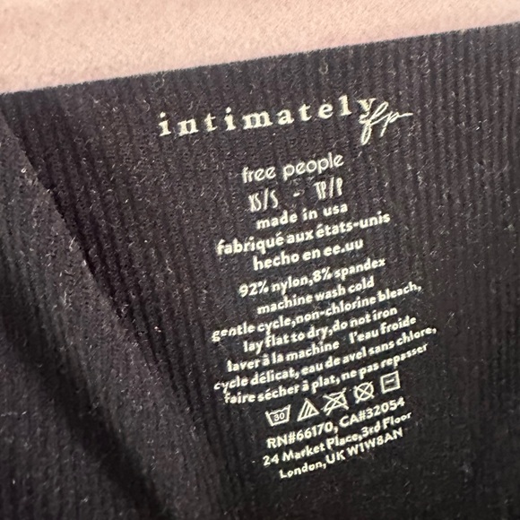 INTIMATELY FREE PEOPLE BLACK RUCHED TOP - Picture 3 of 3